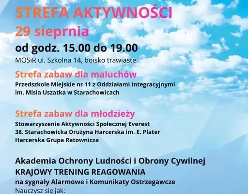 Dni Starachowic 2026: strefa aktywności, nauka alarmów i biegi
