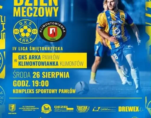 Mecz 4. kolejki IV ligi: Arka Pawłów kontra Klimontowianka Klimontów