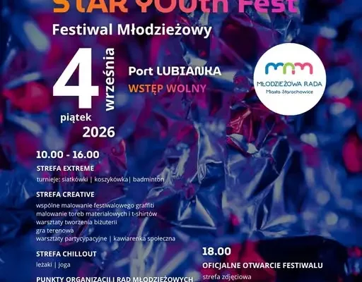 Jutro w Porcie Lublianka odbędzie się STAR YOUth Fest – festiwal młodzieżowy pełen atrakcji