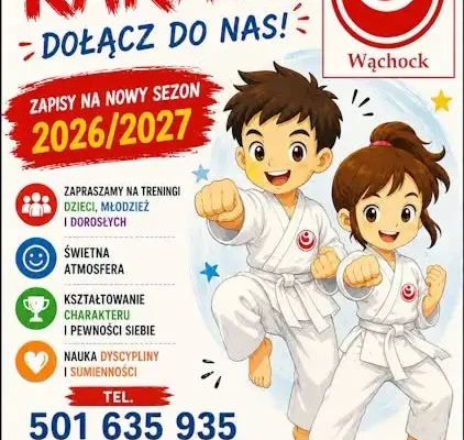 Ruszyły zapisy do Klubu Karate Shinkyokushin w Wąchocku na sezon 2026/2027