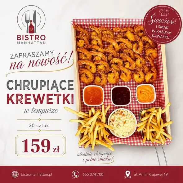 Krewetki w tempurze w Bistro Manhattan – nowość w menu