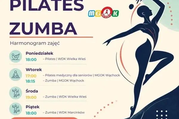 Ruszają zajęcia pilates i zumby w gminie Wąchock – harmonogram od 7 września