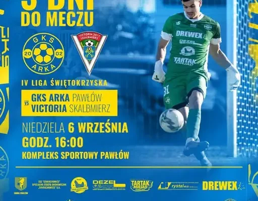 GKS Arka Pawłów zmierzy się z Victorią Skalbmierz w niedzielę na własnym boisku