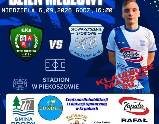 Astra Piekoszów zmierzy się z Kamienną Brody w niedzielnym meczu