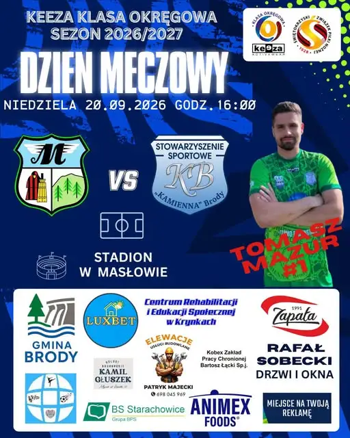 MSS Klonówka Masłów zagra z Kamienną Brody. W niedzielę walka o punkty