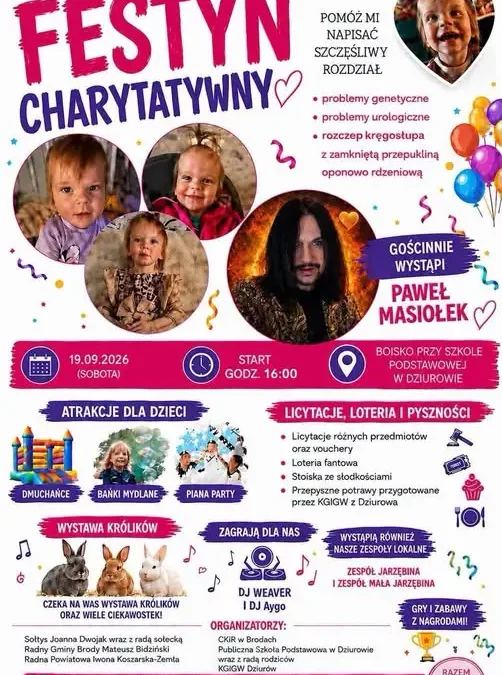 Festyn charytatywny w Dziurowie – pomóżmy Poli Woźniak