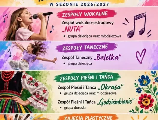 GOKSiR Pawłów otwiera nabór na sezon artystyczny 2026/2027