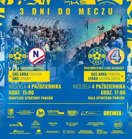 Sportowy maraton w Pawłowie: piłkarze i siatkarze GKS zagrają u siebie