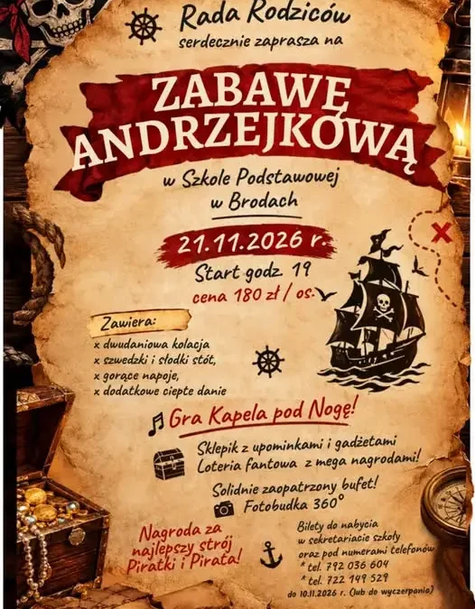 Zabawa Andrzejkowa w Szkole Podstawowej w Brodach – 21 listopada 2026