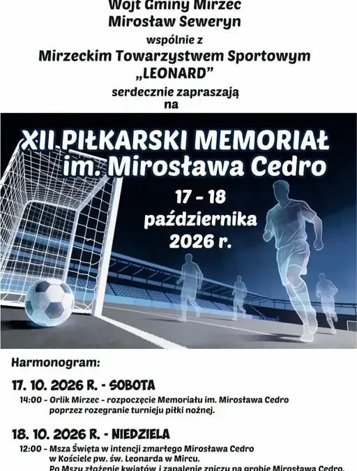 XII Memoriał Mirosława Cedro – sportowe i duchowe upamiętnienie w Mircu